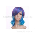 Colorful Blue Purple Wigs Cosplay Costume